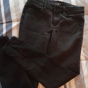 Loft black faded skinny jeans